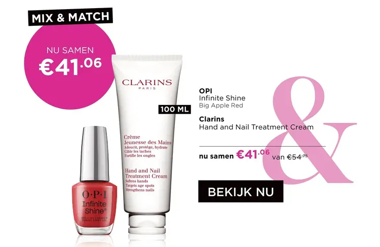 Aanbieding: OPI & Clarins