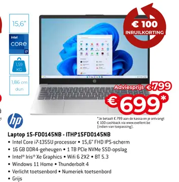 Aanbieding: Laptop 15-FD0145NB - ITHP15FD0145NB