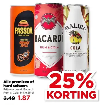 Aanbieding: Alle premixen of hard seltzers