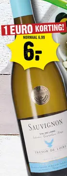 Aanbieding: Tresor de Loire Sauvignon Blanc 75 cl