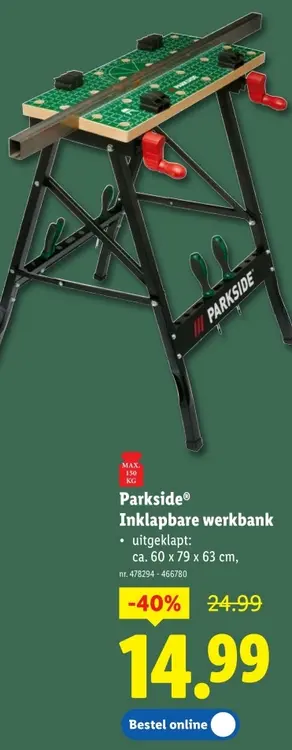 Promotie: Inklapbare werkbank