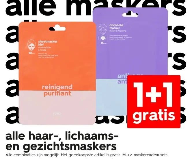 Aanbieding: Haar-, lichaams- en gezichtsmaskers