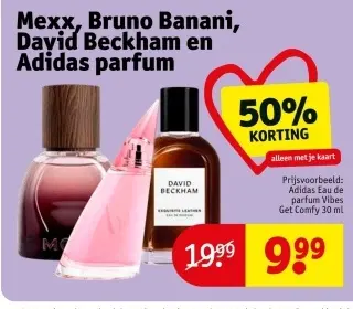 Promotie: Mexx, Bruno Banani, David Beckham en Adidas 