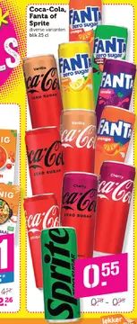 Aanbieding: Coca-Cola, Fanta of Sprite