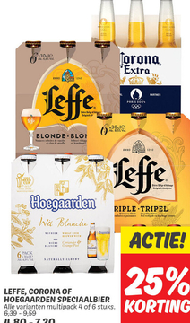 Aanbieding: LEFFE, CORONA OF HOEGAARDEN SPECIAALBIER