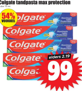 Aanbieding: Colgate tandpasta max protection