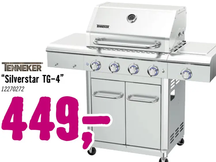 Aanbieding: TENNEKER Gasbarbecue Silverstar TG-4