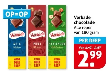 Aanbieding: Verkade chocolade