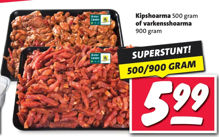 Aanbieding: Kipshoarma of varkensshoarma
