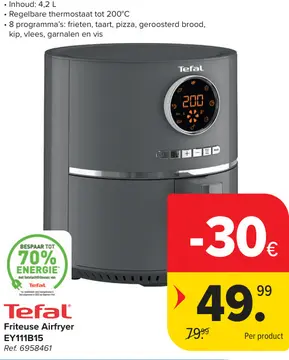 Aanbieding: Friteuse Airfryer EY111B15
