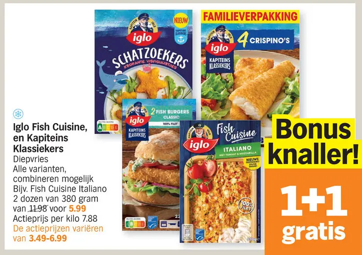 Aanbieding: Iglo Fish Cuisine, en Kapiteins Klassiekers