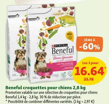 Offre: Beneful croquettes pour chiens