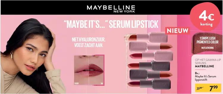 Promotie:  Serum lippenstift