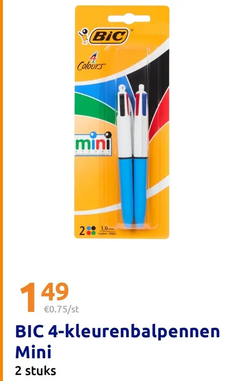 Promotie: BIC 4-kleurenbalpennen Mini