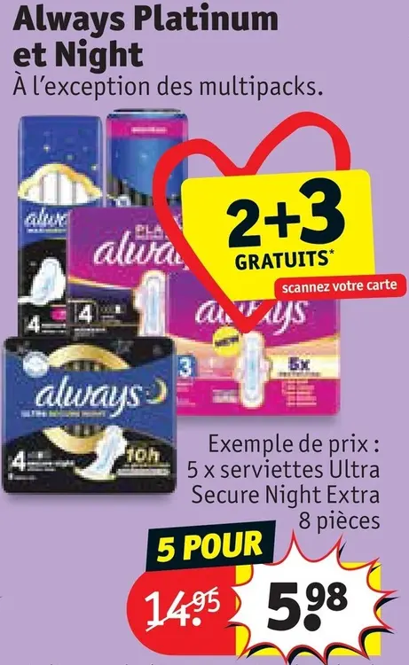 Offre: Serviettes hygiéniques