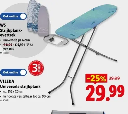 Promotie: Universele strijkplank