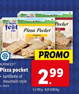 Aanbieding: Alpenfest Pizza Pocket Tartiflette