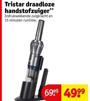 Aanbieding: Tristar draadloze handstofzuiger