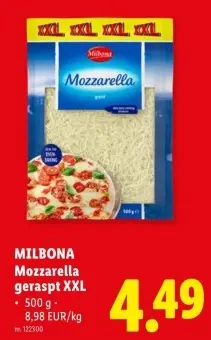 Promotie: Mozzarella geraspt XXL