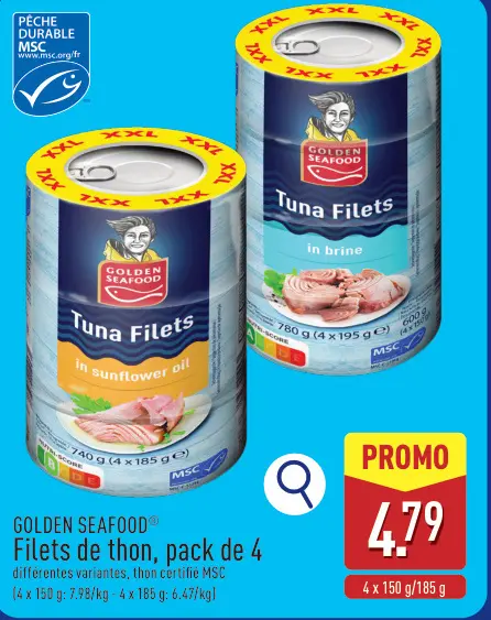 Offre: Filets de thon, pack de 4