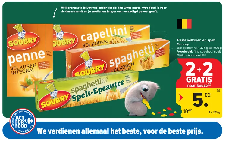Promotie: Pasta volkoren en spelt