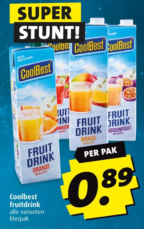Aanbieding: Coolbest fruitdrink