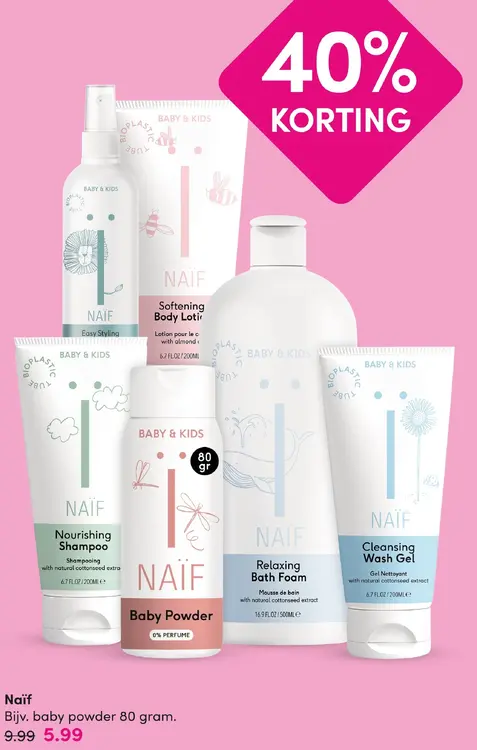 Aanbieding: Naïf baby powder