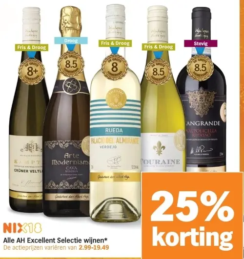 Aanbieding: AH Excellent Selectie wijnen