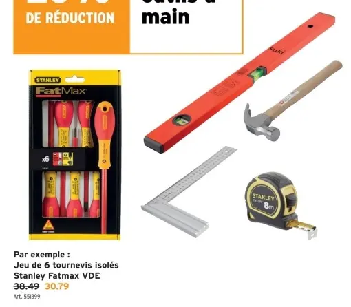 Offre: Jeu de 6 tournevis isolés