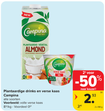 Aanbieding: Plantaardige drinks en verse kaas