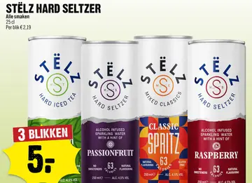 Aanbieding: Stëlz hard seltzer