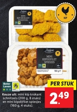 Aanbieding: Keuze uit: mini kip krokant schnitzels en min