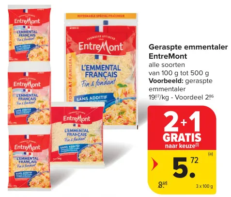 Promotie: Geraspte emmentaler