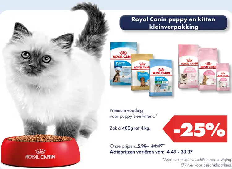 Aanbieding: Puppy en kitten kleinverpakkingen