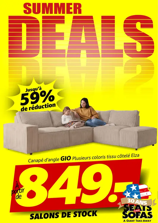 Offre: Canapé d'angle GIO