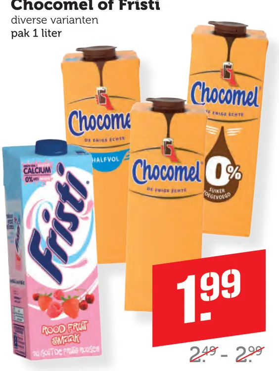 Aanbieding: Chocomel of Fristi