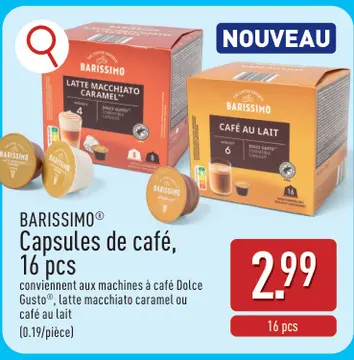 Offre: BARISSIMO Capsules de café
