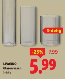 Aanbieding: Glazen vazen