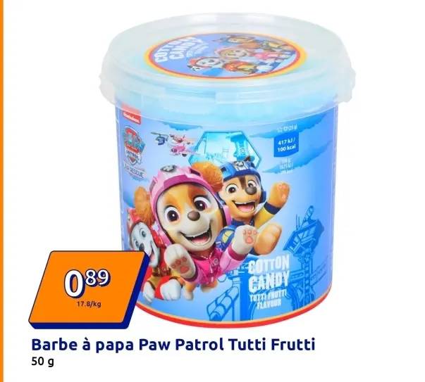 Offre: Barbe à papa Paw Patrol Tutti Frutti