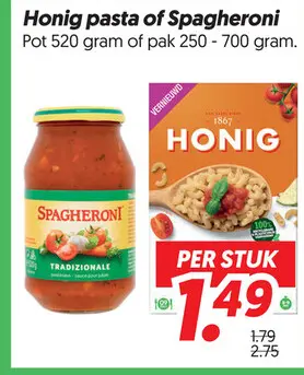 Aanbieding: Honig pasta of Spagheroni