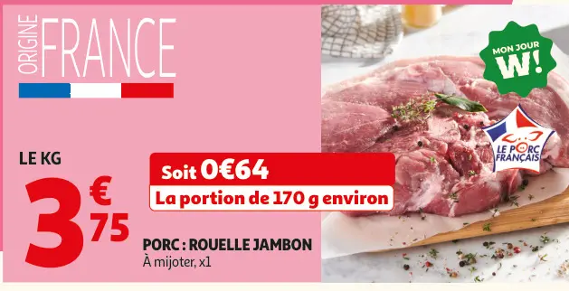 Offre: Porc: rouelle jambon