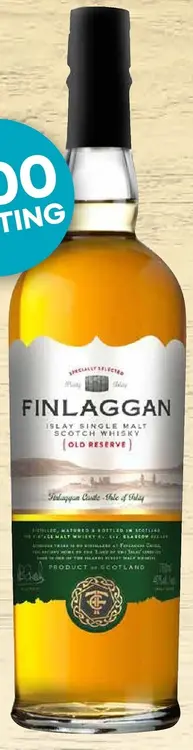 Aanbieding: Finlaggan islay single malt scotch whisky old reserve malt