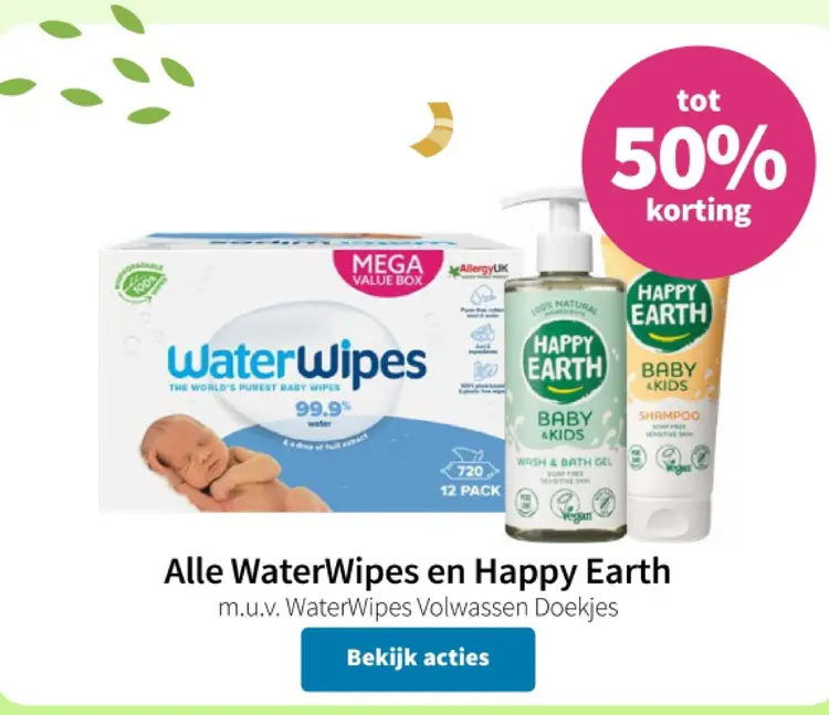 Aanbieding: WaterWipes en Happy Earth