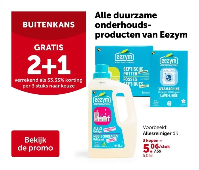 Aanbieding: Alle duurzame onderhoudsproducten van Eezym