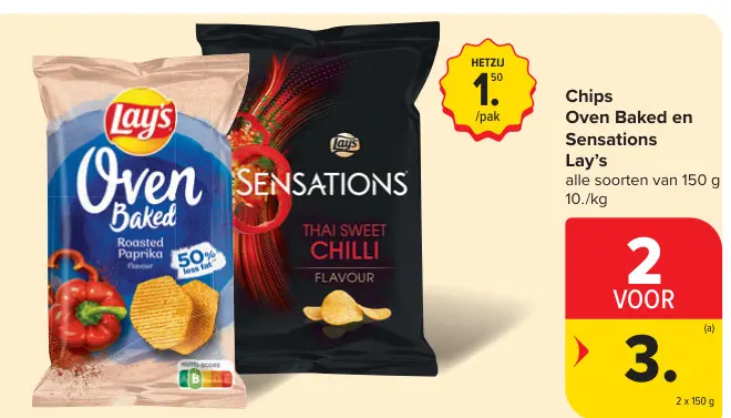 Promotie: Chips Oven Baked en Sensations