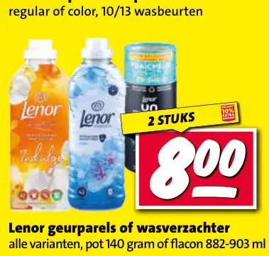 Aanbieding: Lenor geurparels of wasverzachter