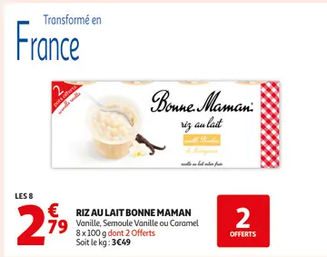 Aanbieding: Riz au lait Bonne Maman