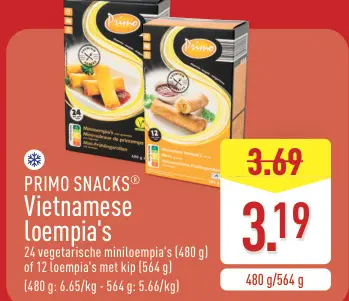 Promotie: Vietnamese loempia's