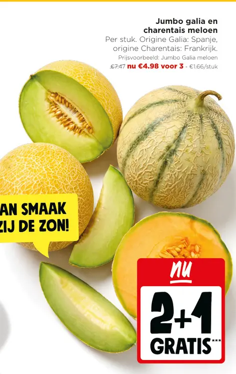 Promotie: Galia en charentais meloen