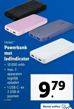 Aanbieding: Powerbank met ledindicator